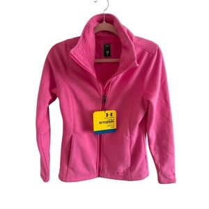 NWT-Under Armour UA Storm Pink Fleece Lined Jacket Womens SP MSRP $99